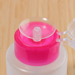 Флакон с помпой, 200 мл, розовый, прозрачный