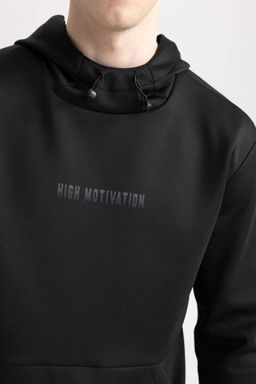 Толстовка из плотной ткани DeFactoFit для спортсменов стандартной посадки с капюшоном  фото 8