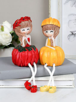 Цена за 2 шт. Фигурка Тыква/Перец висячие ножки 20 см 2 штуки набор / 9622 /уп 60/ - ГалеонТрейд фото 3