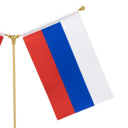 Флагшток настольный с двумя флажками 21 х 14 см, круг 6.5 х 3.5 см, 23 х 30 см, золото - Simaland фото 3