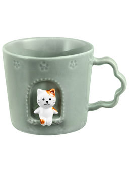 Кружка 250 мл 12*9,5*7,5 см "Котенок в домике" фарфор