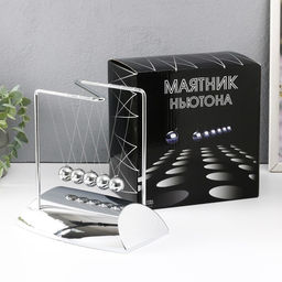Маятник настольный антистресс «Шары Ньютона. Колыбель техно», хром, 19×19×10 см