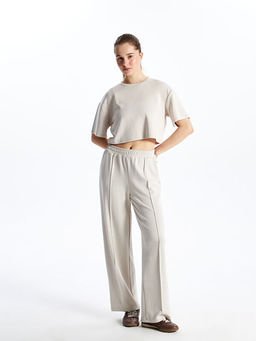 Bisiklet Yaka Crop Kad?n Spor Ti??rt