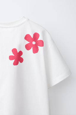 CAMISETA FLORES CROCHET / blanco - Zara фото 4