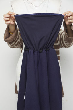 Lacivert Straplez Skater/Belden Ac?lan Fitilli Esnek Mini Orme Elbise TWOSS25EL00667 - Trendyolmilla фото 7