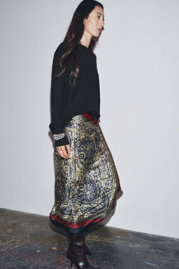 ZW COLLECTION PAISLEY SARONG SKIRT - Zara фото 3