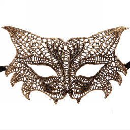 Цена за 6 шт. Маска кружево"Тигрица", бронзовый