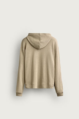 SUDADERA PUNTO RELAXED FIT CAPUCHA / Leopardo - Zara фото 8