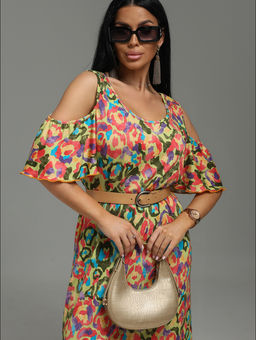 Ялта платье женское (леопард салатовый)