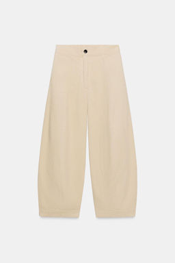 ZW COLLECTION BARREL CORDUROY TROUSERS - Zara фото 4