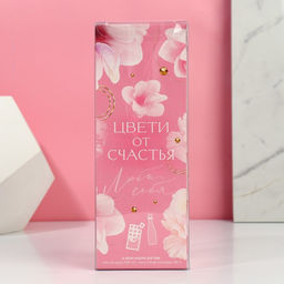 Подарочный набор женский Цвети от счастья!, гель для душа во флаконе шампанское и мыло в форме шоколада - Чистое счастье фото 4