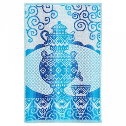 Полотенце кухонное махровое 30х50см, пестротканое, плотность 420гр/м2, хлопок 100%, "Завтрак аристократа-3" (Россия)