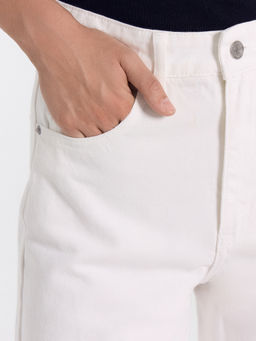 Шорты женские джинсовые в молочном цвете молочный 2024-DS602-1 - Mark formelle фото 5