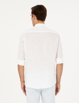 Beyaz Keten Regular Fit G_mlek - Pierre cardin фото 5