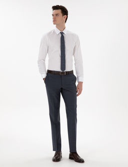 Beyaz %100 Pamuk Parlak Saten Slim Fit Uzun Kollu Basic G_mlek