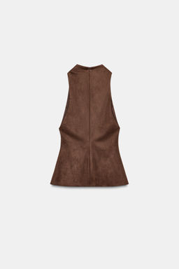 FAUX LEATHER TOP - Zara фото 10