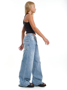 Джинсы голубые для девочки 33-1051 голубой - Mini maxi фото 19