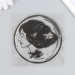 Штамп для творчества силикон «Девушка в морском пузыре», 10×10 см