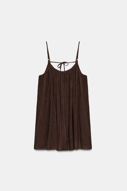 VOLUMINOUS TEXTURED MINI DRESS - Zara фото 16