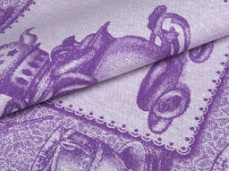 07с-39ЯК 50*70 Полотенце "Самовар" цв. сирень (фиолетовый)