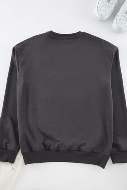 TRENDYOL MAN Yesil Oversize/Genis Kesim Kabartma Yaz? Bask?l? Sweatshirt TMNAW25SW00048 - Trendyolmilla фото 8