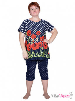 Брюки укороченные (бриджи) Модель №109 размеры 50-72 - Plusmoda фото 4