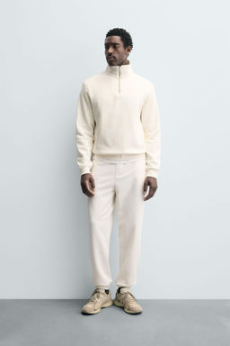 BASIC QUARTER-ZIP SWEATSHIRT - Zara фото 16