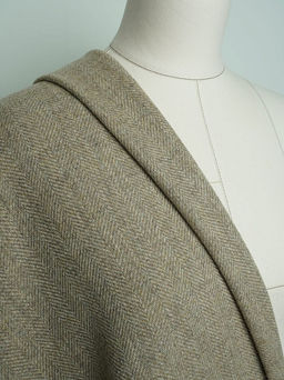 Шерсть пальтово-костюмная Твид Елочка цв.песочный, ш.1.5м, шерсть-60%, п/э-40%, 310гр/м.кв - Купава фото 10