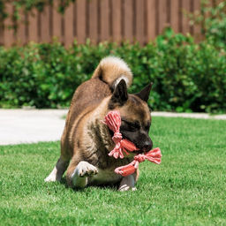 Игрушка канатная с жевательными элементами Зубочистка, 45 см, микс цветов - Пижон фото 9