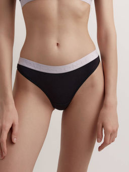 CONTE FLEXIBLE LBR 2239 Трусы бразилиана из бабука black-lavender