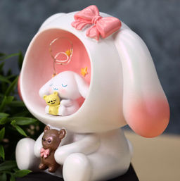 Kопилка - ночник Plush friends, pink (14,5 см), пластик