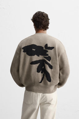 CONTRAST INTARSIA CARDIGAN - Zara фото 3