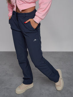 Брюки спортивные софтшелл MTFORCE женские синего цвета 2410S  фото 18