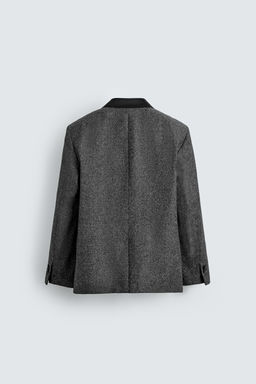 CONTRAST TEXTURED DOUBLE-BREASTED BLAZER - Zara фото 7