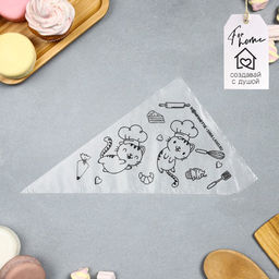 Кондитерские мешки «Котики» 35×20 см, 50 шт.