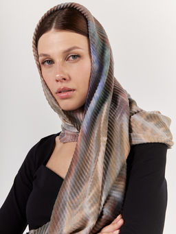 Большой, мягкий, тонкий и очень нежный двусторонний палантин с рисунком - Tantino фото 4