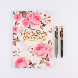 Подарочный набор, ежедневник А5, 96 л., ручка софт-тач, 2 шт. «Любимому учителю»