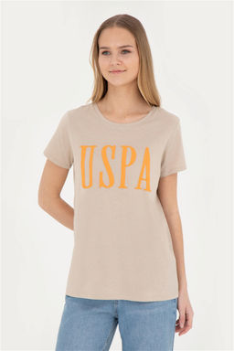 U. S. Polo Assn / Женская футболка светло-хаки с круглым вырезом - U.s. polo assn фото 8