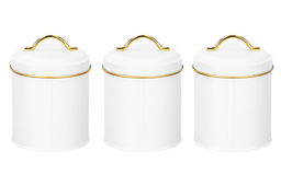 Набор 3 банок для сыпучих продуктов 1,1 л 11,7*11,7*15,5 см Tea, coffee, sugar+крышки с ручк, круг - Elan gallery фото 13