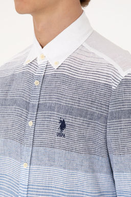 Erkek _ndigo Uzun Kollu G_mlek Sepette S_rpriz _ndirim - U.s. polo assn фото 7
