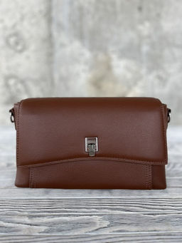 Женская кожаная сумка через плечо 8219 Кофе - Sergio valentini фото 2