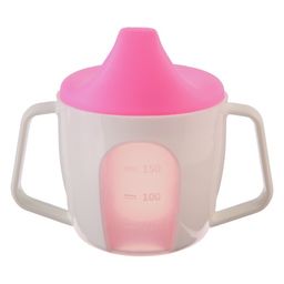 Тренировочный Поильник - чашечка 2в1, 150 мл., твердый носик, цвет розовый - Крошка я фото 2