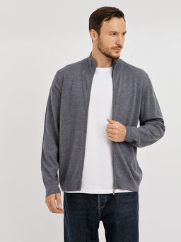 кардиган мужской базовый из шерсти на молнии - Glenfield фото 5