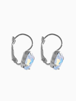 Серьги "Сердечки" лунные, цвет светло-фиолетовый в серебре