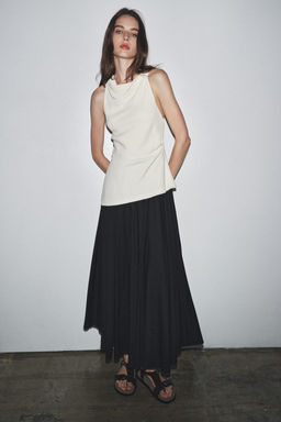 ZW COLLECTION COMBINED HALTER DRESS - Zara фото 6