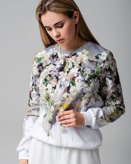 Свитшот с однотонными манжетами SWP055, джемпер