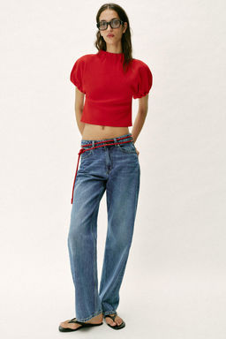 TOP PUNTO FRUNCES / Rojo