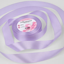 Лента атласная, 25 мм, 23±1 м, нежно-сиреневая №44