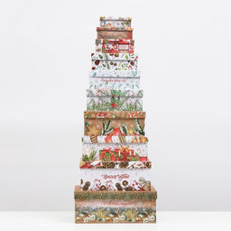 Набор коробок подарочных 10 в 1 «Счастливого Нового года», 32.5×20×12.5 — 12×7×4 см