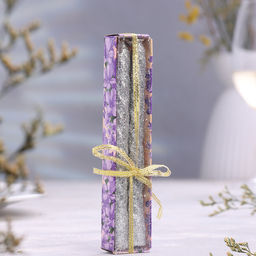 Набор свечей витых, 1.5×15 см, 2 шт., блестки, серебро